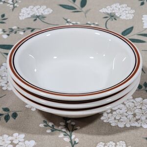 Syracuse China Brown Stripe Bowls Vintage Syracuse China Bowl Brown Stripes VTG